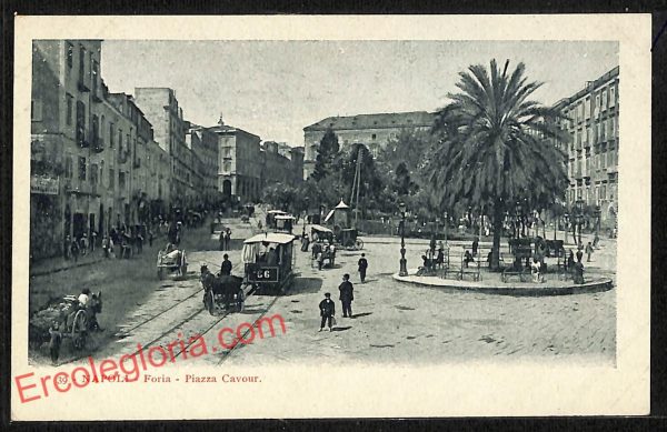 ag9855 - CARTOLINE D'EPOCA - Napoli Citta - Piazza Cavour