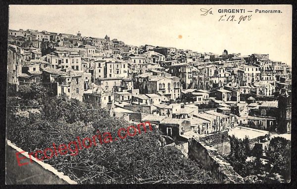 ag5497 - CARTOLINA D'EPOCA - AGRIGENTO Provincia - Girgenti