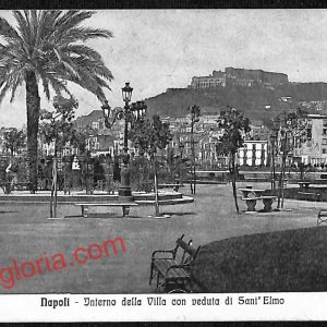 ag9863 - CARTOLINE D'EPOCA - Napoli Citta - Villa con venduta Sant' Elmo