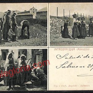 ag5499 - CARTOLINA D'EPOCA - L'Aquila Provincia - Introdacqua   1904