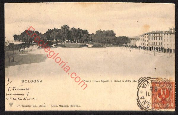 ae2372 - CARTOLINA  D'EPOCA - Bologna Città - Piazza Otto