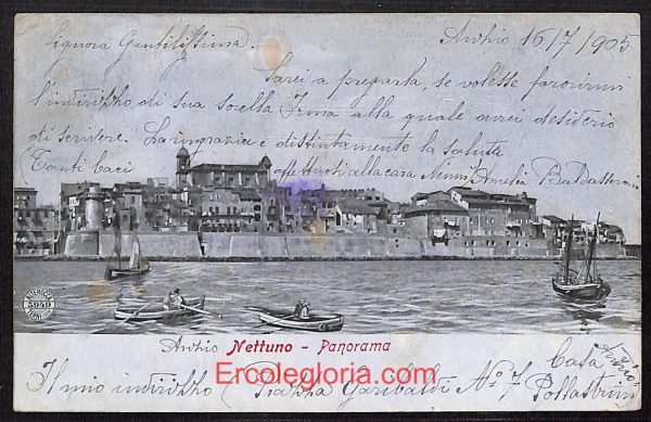 ad8434 - CARTOLINA D'EPOCA - Roma Provincia - Nettuno  1905