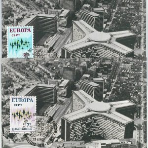 63449 -  BELGIUM - POSTAL HISTORY: set of 2  MAXIMUM CARD 1971 -  ARCHITECTURE