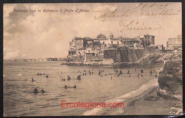 ad8436 - CARTOLINA D'EPOCA - Roma Provincia - Nettuno  1906