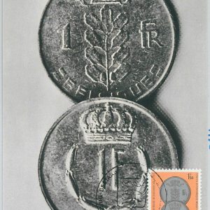 63446 -  BELGIUM - POSTAL HISTORY: MAXIMUM CARD 1972 -  COINS