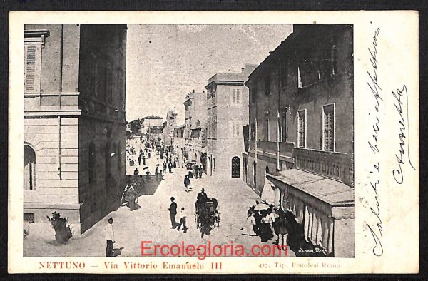 ad8445 - CARTOLINA D'EPOCA - Roma Provincia - Nettuno  1904
