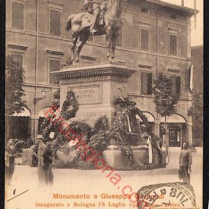 ae2376 - CARTOLINA  D'EPOCA - Bologna Città - Monumento a Giuseppe Garibaldi