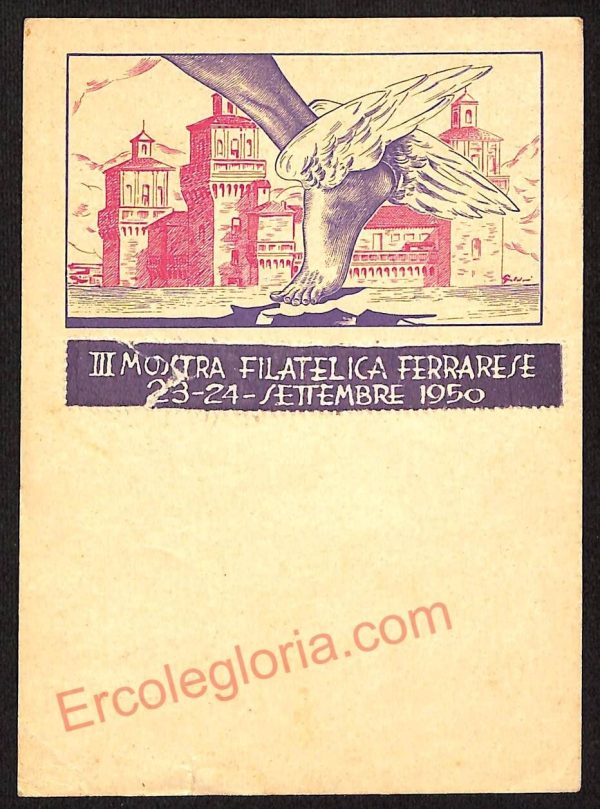 ae6058 - CARTOLINA D'EPOCA - Ferrara Città - III Mostra Filatelica Ferrarese