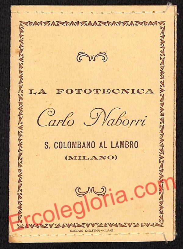 ag9285 - LA FOTOTECNICA D'EPOCA  - Milano - Carco Naborri