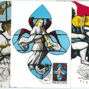 63420 -  BELGIUM - POSTAL HISTORY: Set of 3 MAXIMUM CARD 1969 -  ART  Music