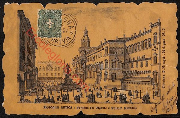 ae2380 - CARTOLINA  D'EPOCA - Bologna Città - Fontana del Gigante