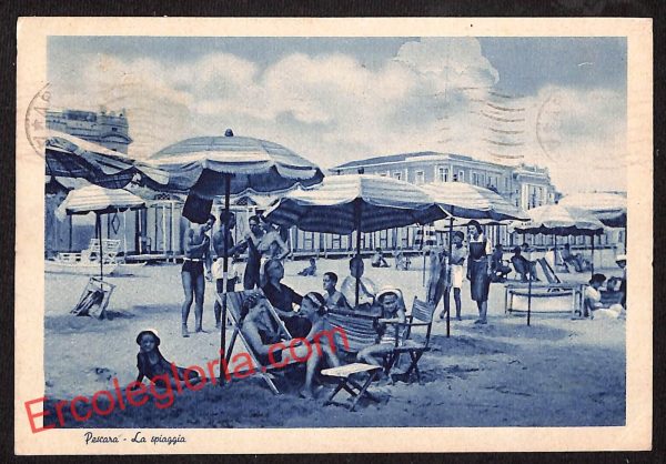 ah7241 - CARTOLINA  D'EPOCA - Pescara Città - La spiaggia