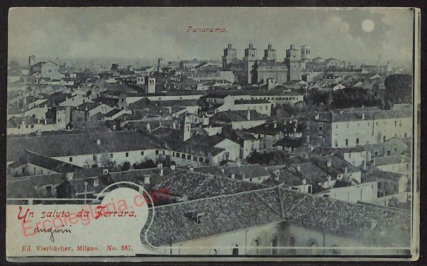 ae6066 - CARTOLINA D'EPOCA - Ferrara Città - Panorama  1898