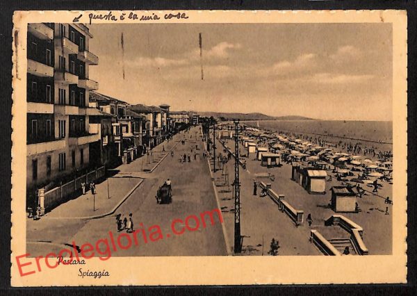 ah7243 - CARTOLINA  D'EPOCA - Pescara Città - La spiaggia