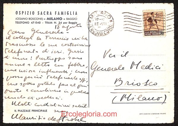 ac3974 - CARTOLINA D'EPOCA - Milano Provincia - CESANO BOSCONE - immagine 2
