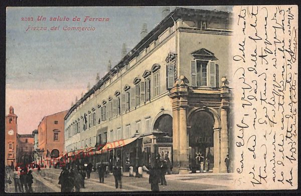 ae6073 - CARTOLINA D'EPOCA - Ferrara Città - Piazza del Commercio