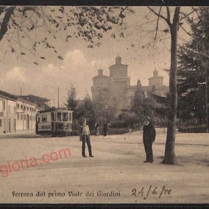 ae6099 - CARTOLINA D'EPOCA - Ferrara Città - Viale dei Giardini  1911
