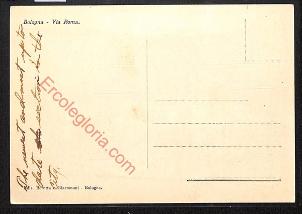 ae2400 - CARTOLINA  D'EPOCA - Bologna Città - Via Roma - immagine 2
