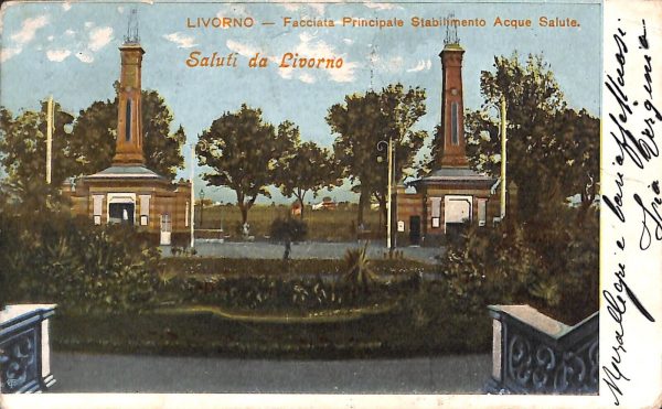 ac7379 - CARTOLINA D'EPOCA - Livorno Città - Stabilimento Acque Salute