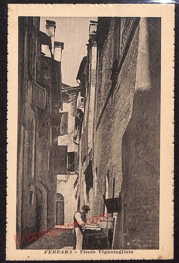 ae6102 - CARTOLINA D'EPOCA - Ferrara Città - Vicolo Vignatagliata