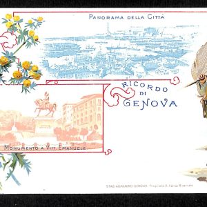 ad0429 - CARTOLINA  D'EPOCA- Genova Città - Monumento Vittorio Emanuele