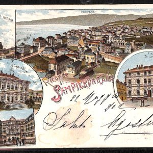 ad0470 - CARTOLINA  D'EPOCA - Genova Provincia - Sampierdarena  1902