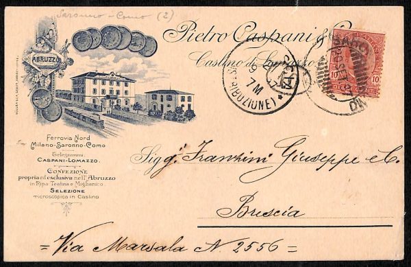 ad0478 - CARTOLINA  D'EPOCA - Como Provincia - Pubblicitaria Caspani di Lomazzo