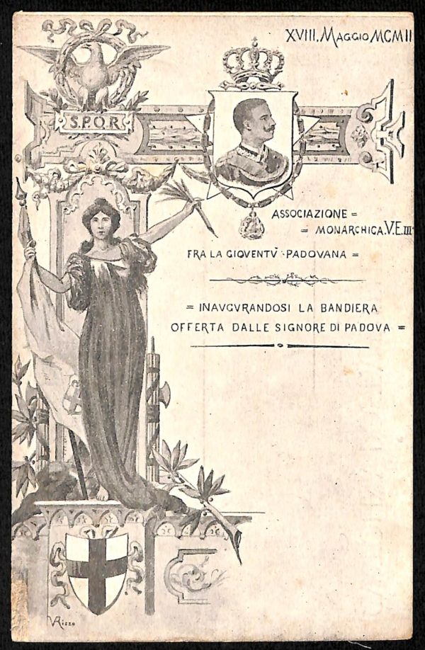 ad0494 - CARTOLINA  D'EPOCA - Padova Città - Patriotica  illustrata  Rizzo