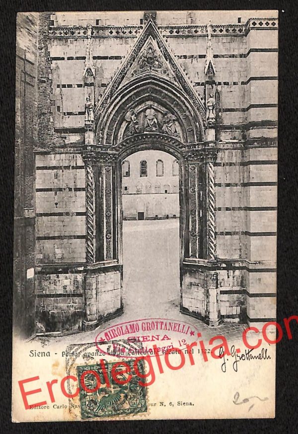 ai5262 - CARTOLINA D'EPOCA - Siena Città - Porta avanzo della Cattedrale
