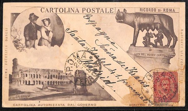 ad0462 - CARTOLINA  D'EPOCA PRIVATIVA - Roma Città -  Colosseo  1890