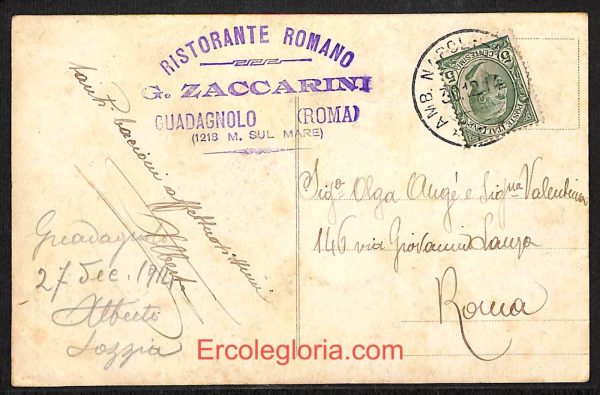 ad8528 - CARTOLINA D'EPOCA - Roma Provincia - Poli  1914 - immagine 2