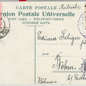 57909 - TURKEY Austrian Levant - POSTAL HISTORY: MIXED FRANKING on POSTCARD
