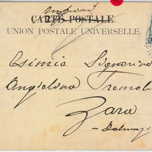 58519 - TURKEY Austrian Levant - POSTAL HISTORY: POSTCARD to DALMATIA 1906
