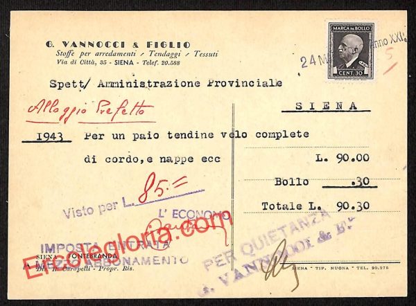 ai5276 - CARTOLINA D'EPOCA - Siena Città - G. Vannocci Figlio - immagine 2