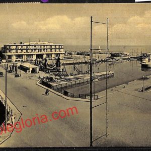 ah9907 - CARTOLINA D'EPOCA - Riccione Città - Albergo Spiaggia e Darsena
