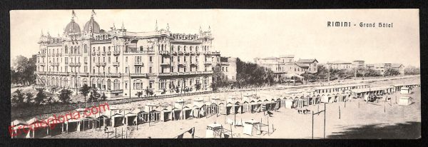 ai0831 - DOPPIA CARTOLINA D'EPOCA - Rimini Città - Grand Hotel
