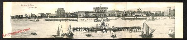 ai0832 - TRIPLA CARTOLINA D'EPOCA - Rimini Città - Panorama