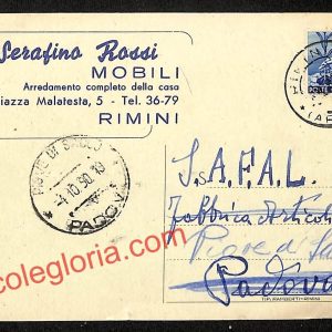 ai0836 -  STORIA POSTALE - Rimini Città - Serafino Rossi
