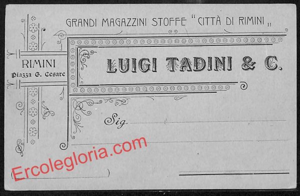 ai0841 -  STORIA POSTALE - Rimini Città - Luigi Tadini