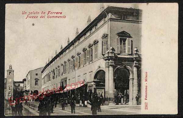 ae6106 - CARTOLINA D'EPOCA - Ferrara Città - Piazza del Commercio