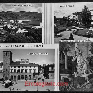 ae0507 - CARTOLINA  D'EPOCA - Arezzo Provincia - Sansepolcro   1958