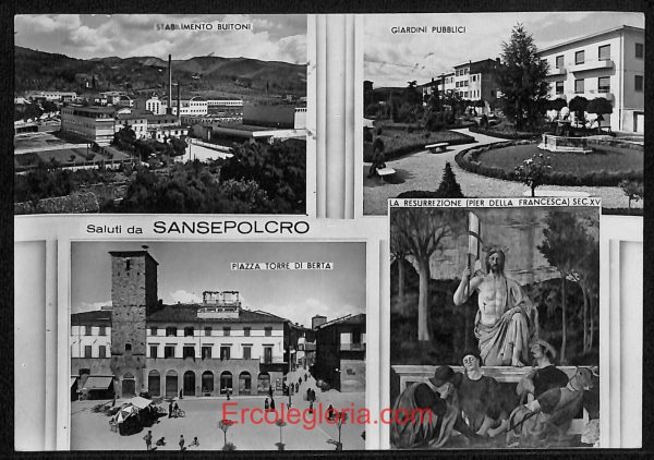 ae0507 - CARTOLINA  D'EPOCA - Arezzo Provincia - Sansepolcro   1958