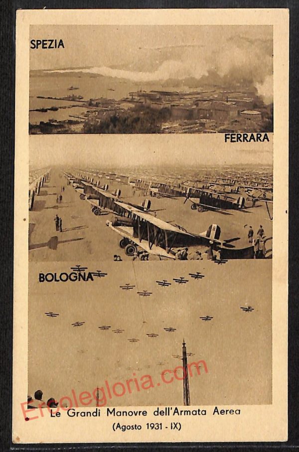 ae6114 - CARTOLINA D'EPOCA - Ferrara Città -La Grandi Manovre dell' Armata Aerea