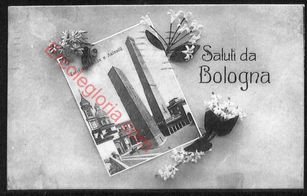 ae2447 - CARTOLINA  D'EPOCA - Bologna Città - Torri Gariselda e Asinelli