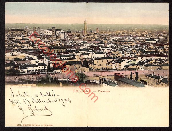 ae2457 - CARTOLINA  D'EPOCA - Bologna Città - Panorama  1904