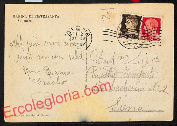 ag6718 - CARTOLINA D'EPOCA - Lucca Provincia - Pietrasanta - immagine 2