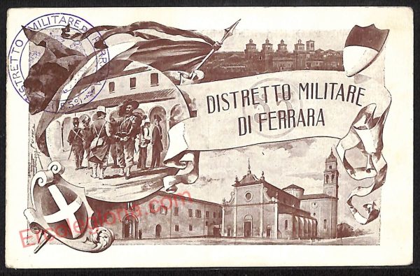 ae6125 - CARTOLINA D'EPOCA - Ferrara Città - Distretto Militare di Ferrara