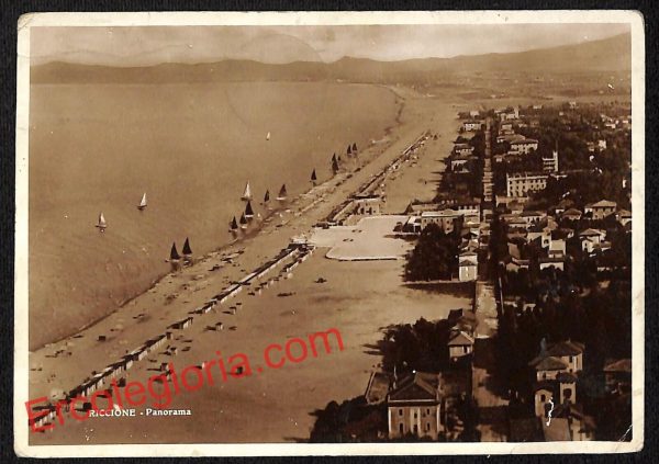 ah9912 - CARTOLINA D'EPOCA - Riccione Città - Panorama