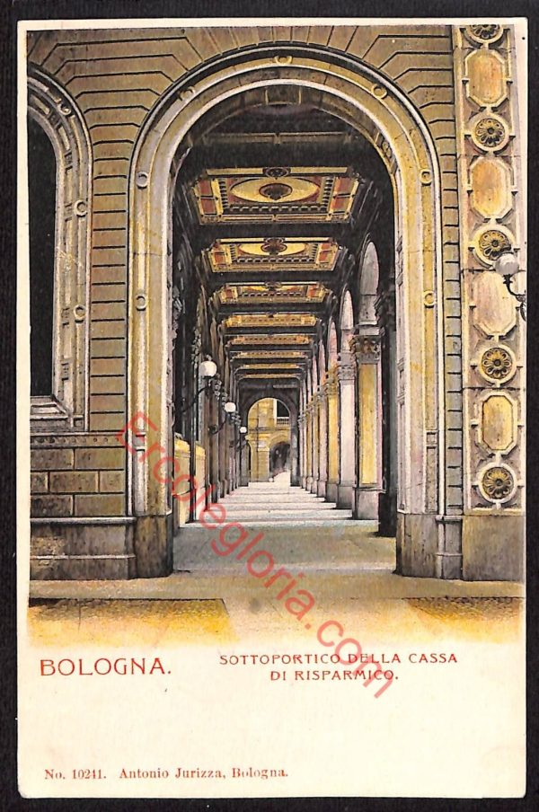 ae2461 - CARTOLINA  D'EPOCA Bologna Città -Sottoportico della Casa di Risparmico