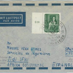 75227 - DDR GERMANY  - POSTAL HISTORY - Airmail Cover  to SIDI IFNI !! 1961